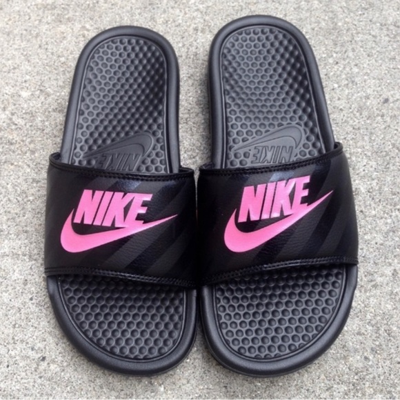 WMNS NIKE BENASSI SLIDES JDI JUST
DO IT BLACKS PINKS - Picture 5 of 6